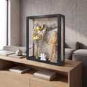 16x20x6 Extra Deep Shadow Box Large with 3 Removable Panels,Black