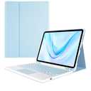 Keyboard Case for iPad Air 11 inch M2 2024/M3 2025/iPad Air 4th/5th 10.9 inch & iPad Pro 11 inch (4th/3rd/2nd/1st), Detachable Bluetooth Keyboard Case with Trackpad and Pencil Holder, Blue