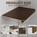 Walnut 12x46 in 5-Pack wire rack cover is a heavy duty shelf liner for renters in bathroom, 46x12x2.5in