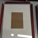 Egofine 11x14 Picture Frames 4 Pack Display Pictures 5x7/8x10 with Mat or 11x14 Without Mat Made of Solid Wood Covered by Plexiglass for Table Top Display and Wall Mounting Photo Frame, Cherry Red