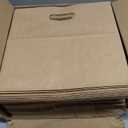 PAICUIKE 100 Pcs 11x6x11 Brown Kraft Paper Bags with Handle - Tote Grocery Bags Bulk for Restaurant, Bakery, Retail, Takeout