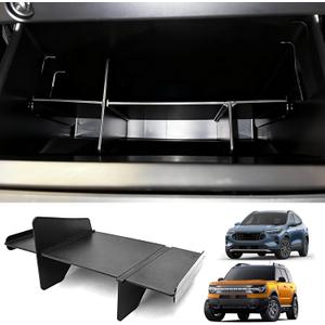 Glove Box Dividers Organizer for Ford Bronco Sport 2021-2026/Ford Escape 2020-2026 Accessories, Car Glove Box Organizer Divide Space ABS Storage Classification Accessories (Not Fit Bronco Model)