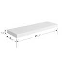 LitaEther Floating Shelves Set of 2 for Wall, Bathroom Shelves Wall Mounted for Living Room Kitchen, Bedroom, Bathroom Storage Over Toilet, Home Decor (9.25" D x 36.5" W x 1.5" H)