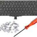 HAWSON US A2337 Keyboard Replacement for MacBook Air Retina 13" M1 A2337 Late 2020 Year US Layout with Keyboard Screws and Screwdriver