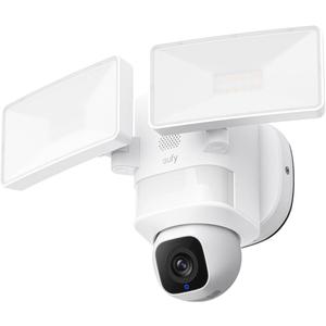eufy Floodlight Camera E30, Security Camera Outdoor, 360 Pan and Tilt, AI Detection and Tracking, 2K Video, 2.4GHz Wi-Fi, 2,000 Lumens, Custom Voice and Light Alerts, No Monthly Fee