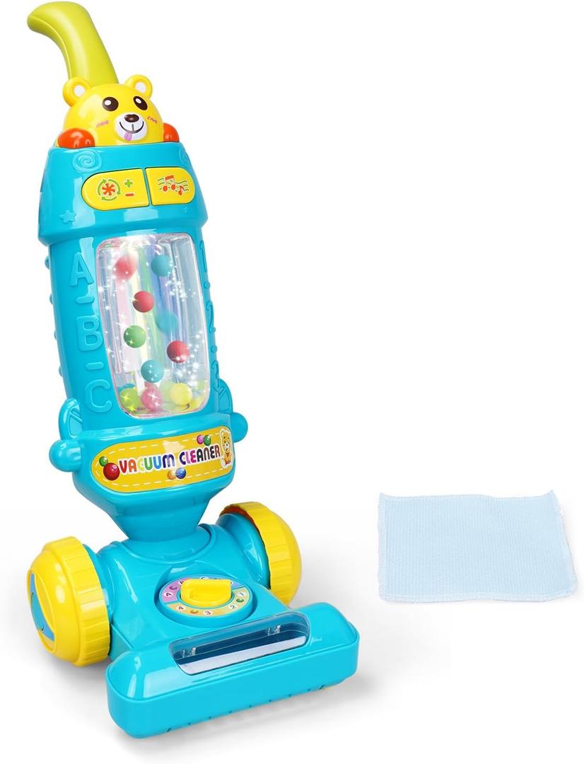 FS Kids Vacuum Cleaner Toy for Toddler with Lights & Sounds Effect & Ball-Popping Action – Pretend Play Housekeeping Toys Great Gifts for Toddlers, Boys and Girls, Ages 3 4 5 6