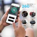 Thin Wallet Tracker Card, Wallet Finder, Smart Bluetooth Locator for Phone, Luggage Tags, Passport, IP67 Waterproof with Built-in 3 Year Battery, iOS Android Compatible,Black