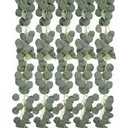 5 Pack Artificial Eucalyptus Garland Faux Silk Leaf Silver Dollar Eucalyptus Leaves Vines Handmade Garland Greenery Wedding Backdrop Indoor Outdoor Arch Wall Decoration