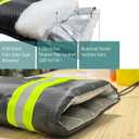 Outdoor Faucet Covers for Winter, Fetanten 9" H x 6" W Water Spigot Covers Winter Insulated Freeze Protection, Outside Hose Bib Covers Faucet Socks Backflow Cover (4 PCS) (Black)