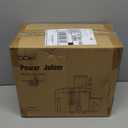 Qcen Juicer Machine, 800W Centrifugal Juicer Extractor with Wide Mouth 3 Feed Chute for Fruit Vegetable, Easy to Clean, Stainless Steel, BPA-free (Black)