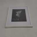 Americanflat 11x14 Picture Frame with Shatter-Resistant Glass - Use as 8x10 Frame with Mat or Display 11x14 Photo Without Mat - Soho Collection - Deep Molding Picture Frames for Wall Display - White