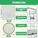 6 Pack Plant Protectors from Animals with Cover, 18PCS 12.6"x11.8" Metal Wire Mesh Cage with Stakes Garden Protection for Rabbits, Chicken, Duck Bunny Barricades for Vegetables, Seedlings and Flower