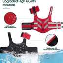 Kuoser Reflective Dog Life Jacket, Dog Life Vest for Swimming Boating, XL