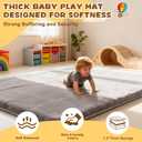Yozoia Baby Play Mat 71 x 59, Thick Baby Play Mat for Floor, Ultra Soft Playpen Mat, Machine Washable Tummy Time Foam, Non-Slip Bottom Helps Cushion, for Kids, Infant and Toddler Crawling