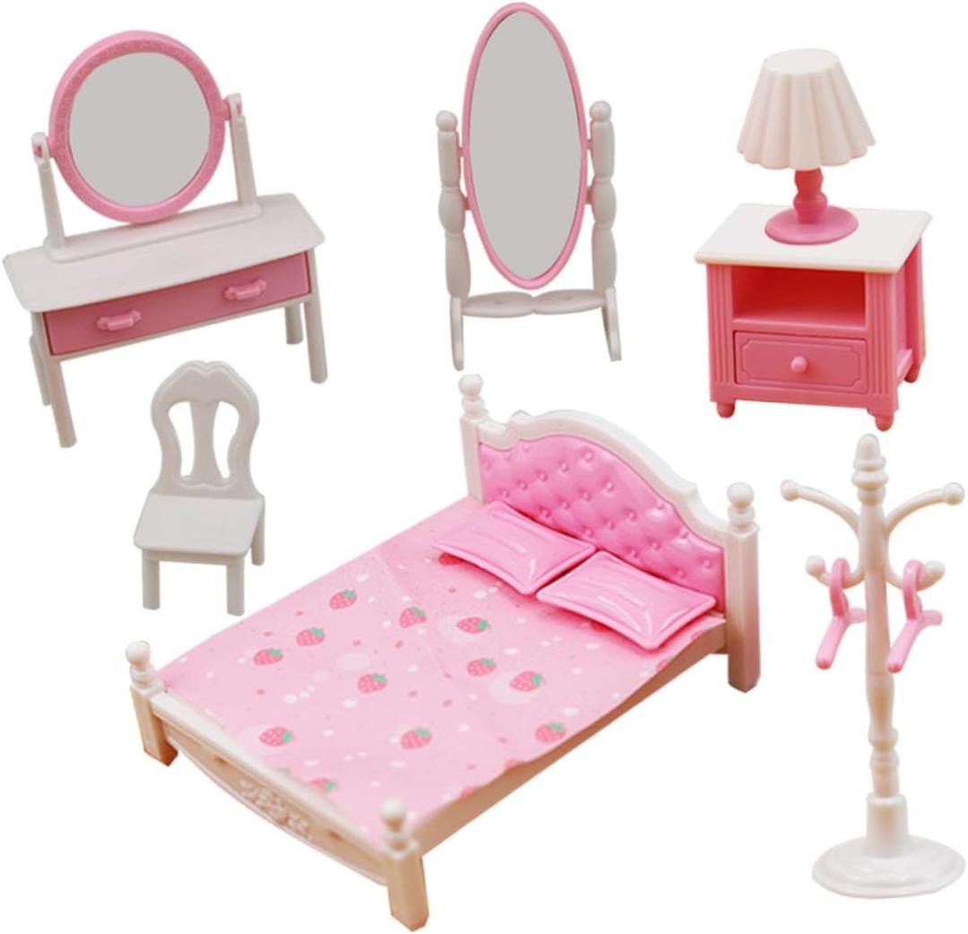 Realistic Miniature Doll Furniture for Dollhouse Bedroom Decor Desktop Mini Decor with Craftsmanship for Play and Mini House Scenes