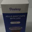 360 Set 2 oz Jello Shot Cups with Lids, Sturdy & Food Safe Disposable Plastic Portion Condiment Dipping Sauce Cups, Small Containers for Salad Dressing