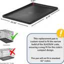 MidWest Homes for Pets Replacement Pan 42 Inch Long Midwest SUV Dog Crate; 41.34L x 20.48W x 1.19H Inches; 24PAN; Black