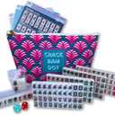 Mini American Mahjong Set for Travel and Fun | Small Size (0.8"x0.5"x0.4") | Gift or On-The-Go Game. (Standard Edition)