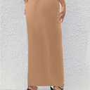 Verdusa Women's High Waist Long Pencil Skirt Work Slim Bodycon Skirts Party Club Night Out (L)