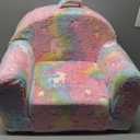 Toddler Chair Comfy,Toddler Couch Fold Out, 2-in-1 Kids Chair,Flip Out Kids Couch,Toddler Sofa Convertible,Children Reading Chair for Age 1-3(Pink) (Glowing Pink Unicorn)