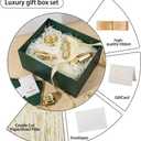 1Pcs Green Extra Large gift box with lids 16.5138 Inches gift boxes for presents,Birthday Box (include Ribbon, Paper Shred Filler Gift Card & Envelopes)