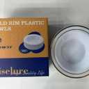 Ciselure 30 Pack Disposable Soup Bowls, 12 Oz Fancy Plastic Soup Bowls with Gold Rim, Weddings, Parties and Everyday Use