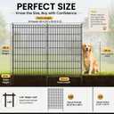 No Dig Garden Fence, Dog Fencing Outdoor for Yard, 10 Panels with Gate | 48in(H) × 23.6ft(L) Rustproof Metal Animal Barrier Fence for Gardens, Patios and Decorative Flower Beds, Temporary Fencing