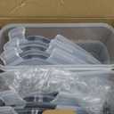 PRAKI Large Dry Food Storage Containers with Lids, 6PCS Airtight Cereal Containers Storage Set, Leak-proof Canister Set for Kitchen Pantry Organization with 20 Labels & Marker (4L Black)