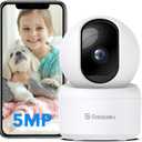 GALAYOU 5MP Security Camera Indoor-360 Degree 2.4G WiFi Cameras for Home Security for Baby/Nanny/Dog/Pet Camera with Auto Tracking, 2 Way Audio, 24/7 SD Card Storage, Works with Alexa/Google Home G2 (3K 1Pack)