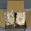 Hiboom 12 Pcs DIY Christmas Village Sets Wood Village Houses Christmas Mini Wooden House Gift for Winter Xmas Party Decorations