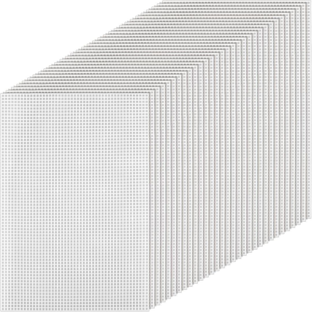 30pcs 7 Count Plastic Canvas Mesh Sheets, 2.5mm Grid Plastic Canvas Sheets, 11.81" x 7.87" Needlepoint Eye Mesh for Embroidery Crafting, Acrylic Yarn Crafting, Knit and Crochet DIY Projects 30 x 20cm