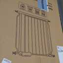 24-29 Inch Narrow Baby & Dog Gate, Pressure Mounted No Drilling, for Stairs & Doorways, White Metal Safety Gate Indoor for Kids and Pets