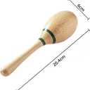 Musfunny Maracas Hand Percussion Rattles,Beech Wood Material Rumba Shakers with Clear and Professional Sounds Musical Instrument for Party,Games (Natural)