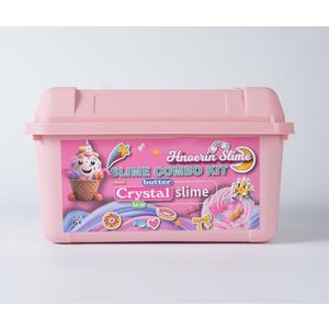 Pink Slime Kit Set Crystal Slime Kit Set Peach Pink Jelly Cube Glimmer Crunchy Slime D