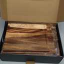 SMIRLY Walnut Wood Cutting Boards for Kitchen, Set of 3 with Holder Large  Small, Walnut Wooden Cutting Board Set with Deep Juice Grooves, Non Toxic Serving Tray, Perfect Mother's Day Gifts