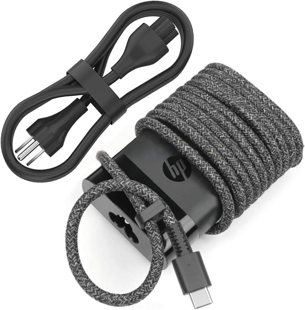 65W Laptop USB Charger Fit for HP EliteBook x360 1030 630 745 835 840 845 860 ZBook 14uG5 Firefly 14 15 16 ProBook 440 450 455 460 hp Envy x360 17 Spectre x360 - Type-C 3.25 AC Adapter