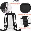 JOMPARO Clear Backpack - Clear Backpacks for School Transparent Bookbag for College Work Travel, Black 16 inch