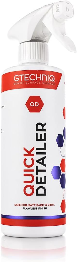 Gtechniq - Quick Detailer - Adds Gloss, Slickness, and Durability to Your Car Paintwork; Easy Spray-On Wipe Off Formula; Works with All Products; Trim and Glass Safe (500 milliliters)
