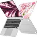 AKIT Compatible with MacBook Air 13 inch Case 2026 2025 2024 2023 2022 M5 M4 M3 M2 A3449 A3240 A3113 A2681, Laptop Hard Shell Cover with Screen Protector + Keyboard Cover for Mac Air 13.6 - Pink World