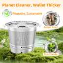2 Pack Reusable K Cups for Keurig- All Stainless Steel Coffee Pods for Keurig 1 Prong Coffee Machine, No Seal Gasket, Non Plasic, Heat Safe, All in One Set
