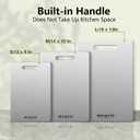 Titanium Cutting Boards For Kitchen, 100% Pure Cut Titanium Cutting Board, Food Grade Quality, Double-sided non-toxic, Easy To Clean, Dishwasher Safe And Will Not Absorb Odors(14L*10W)