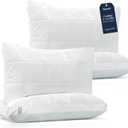 Nuzzle Cooling Adjustable Pillows for Side Sleepers, Luxury Queen Size Set of 4 Bed Pillows Hotel Collection - Best Adjust Height Soft Firm Pillows for Back, Stomach and Side Sleepers (White)