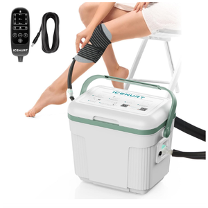 Cold Therapy Machine with Programmable Timer, Ice Machine for Knee After Surgery, Knee Replacement Recovery System, Cryotherapy Pain Relief w/Compression Pad for Shoulder, Hip and Ankle