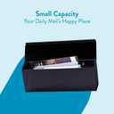 ARCHITECTURAL MAILBOXES Townhouse Galvanized Steel, Wall-Mount Mailbox, Black Small