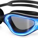 ZIONOR G1 Nava Super Anti-Fog Unisex Swim Goggles Mirror/Bright Smoke Lens (A0light-blackblue-smoke)