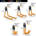 3-H Garage Wall Hooks 14 Pack, Garage Hooks Heavy Duty with Extra Welding Spots, Wall Mount Storage Organizer for Hanging Garden Lawn Tools Ladder Bike WeedEater Chair Shovel Blower (Orange)