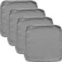 FLYMEI Patio Cushion Covers 21x19x3 Waterproof Outdoor Cushion Cover Replacement 4Packs Outdoor Seat Cushion Slipcover for Rattan Chair Sofa, Grey