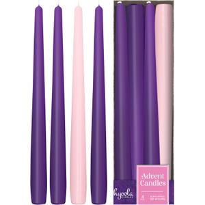 Hyoola Advent Candles Set of 4 - Made in Europe Christmas Advent Candle Set - 12 inch Advent Wreath Candles