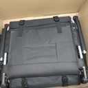 GREEN PARTY Stadium Seat for Bleachers Portable Outdoor Floor Folding Stadium Chair with Armrest, Back Support, Cup Holder, Mesh Bag and Hide Hooks (Black Grey 2)