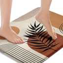 Britimes Boho Mid Century Bath Mat for Bathroom No Slip Geometric Abstract Washable Cover Floor Rug Carpets Floor Mat Bathroom Decorations 16x24 for Kitchen Bedroom